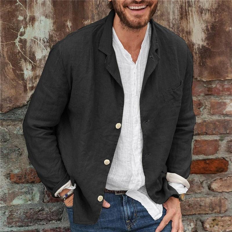 Cotton Linen Lightweight Breathable Relaxed Blazer