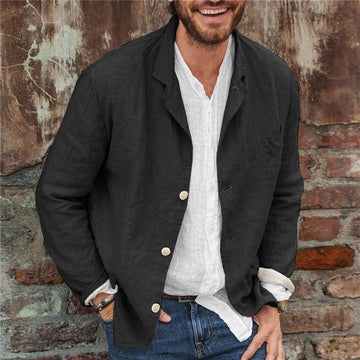 Cotton Linen Lightweight Breathable Relaxed Blazer