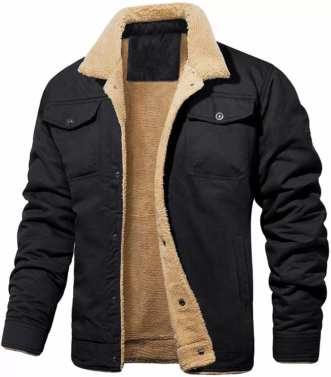 Sherpa Lined Relaxed Fit Utility Jacket