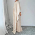 Women's Maxi Dress – Batwing Sleeves – High Neck – Pleated Skirt – Airy Fit