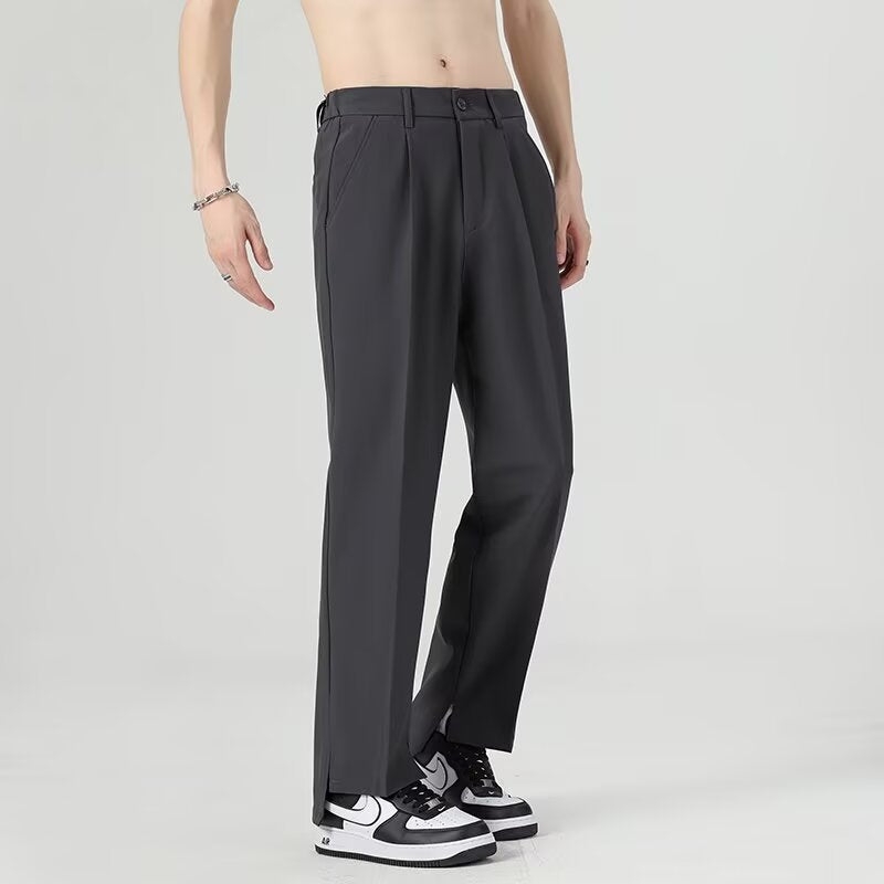Light Drape Tapered Pleated Harem Pants