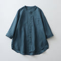 Women's Shirt – Oversized Fit – Three-Quarter Sleeves – Natural Fibers – Minimalist Design