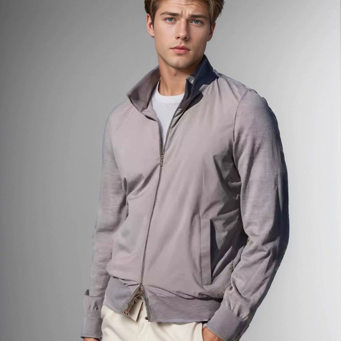 Lightweight Breathable Slim Fit Zip-Up Jacket