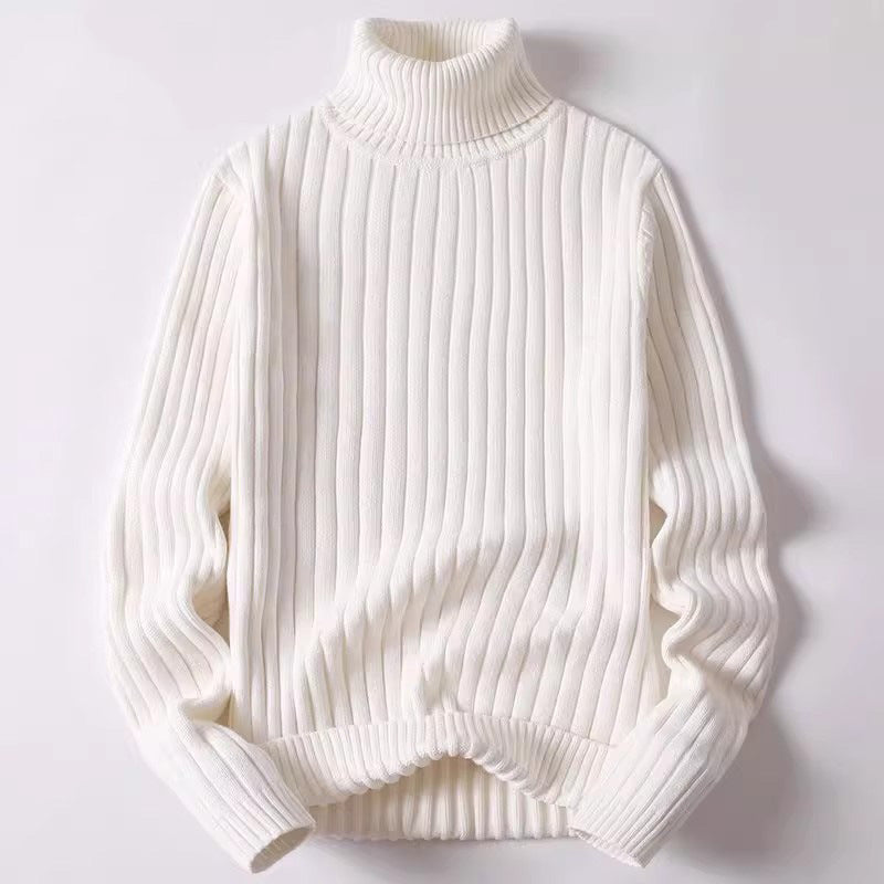 Cotton Blend Turtleneck Sweater