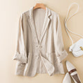 Women's Jacket – Relaxed Fit – Natural Fibers – Long Sleeved with Buttoned Front