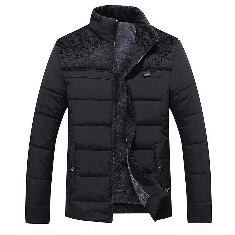 Quilted Jacket Regular Fit Fur Lined Interior Stand Collar