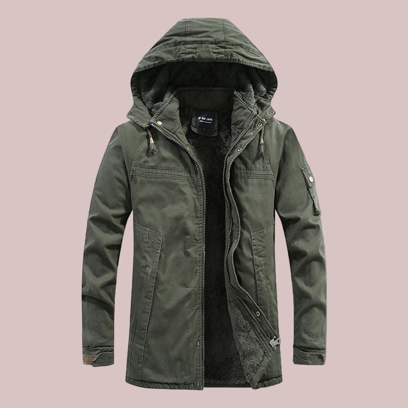 Heavy Lined Slim Fit Hooded Jacket