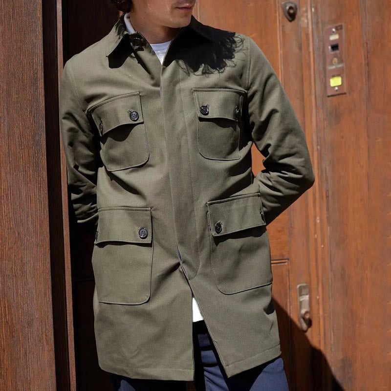 Multi-Pocket Button-Up Utility Jacket