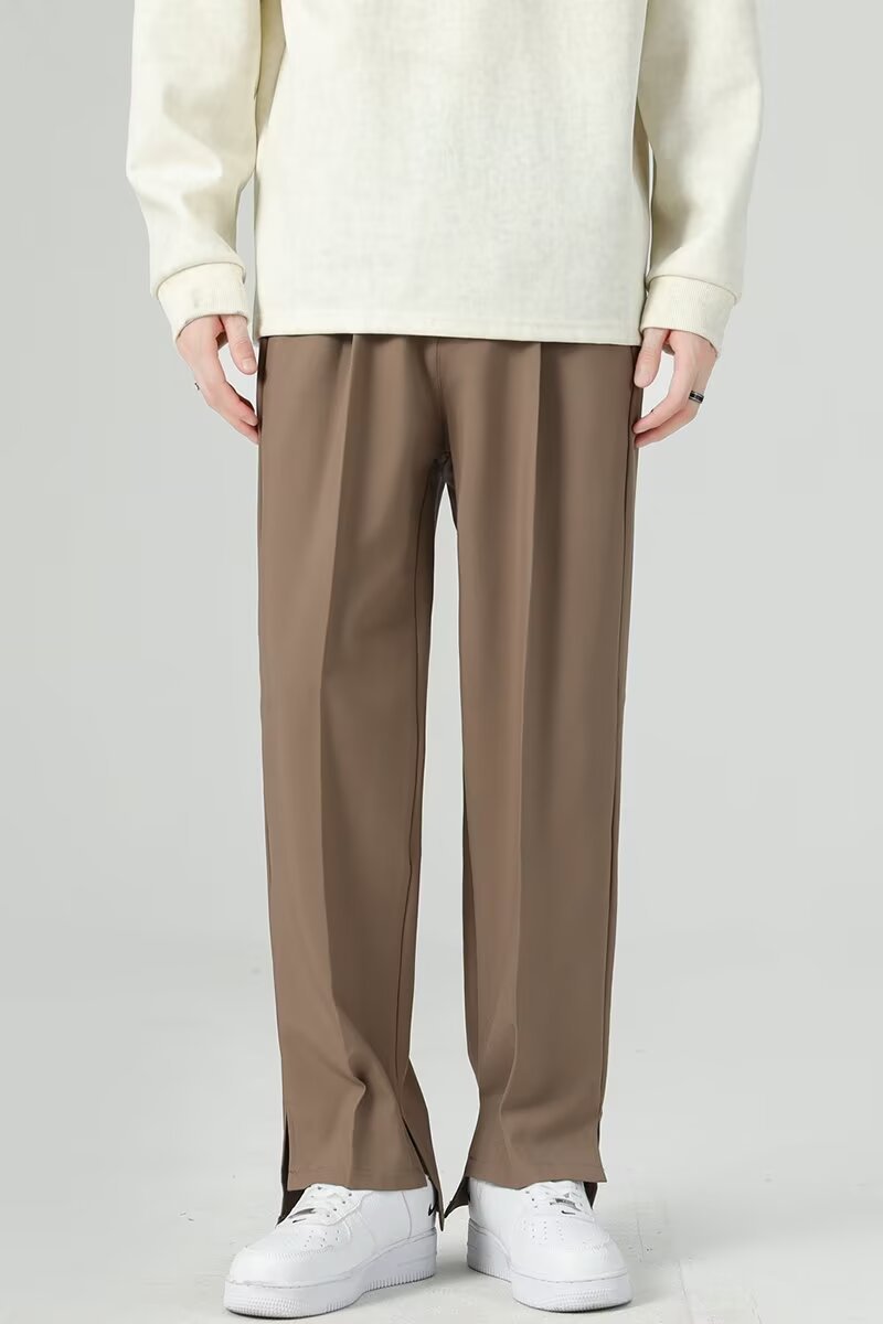 Light Drape Tapered Pleated Harem Pants