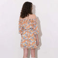 Dress for Women – Mini Dress with Floral Print – Cut-out Shoulder – Loose Fit