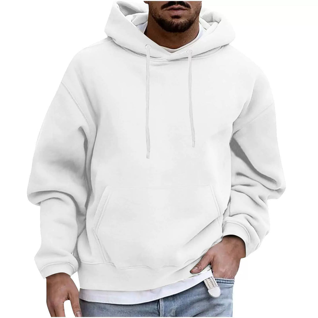 Fleece Loose Fit Drop Shoulder Hoodie