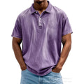 Men's polo shirt – 100% cotton – relaxed fit – retro washed – short-sleeved