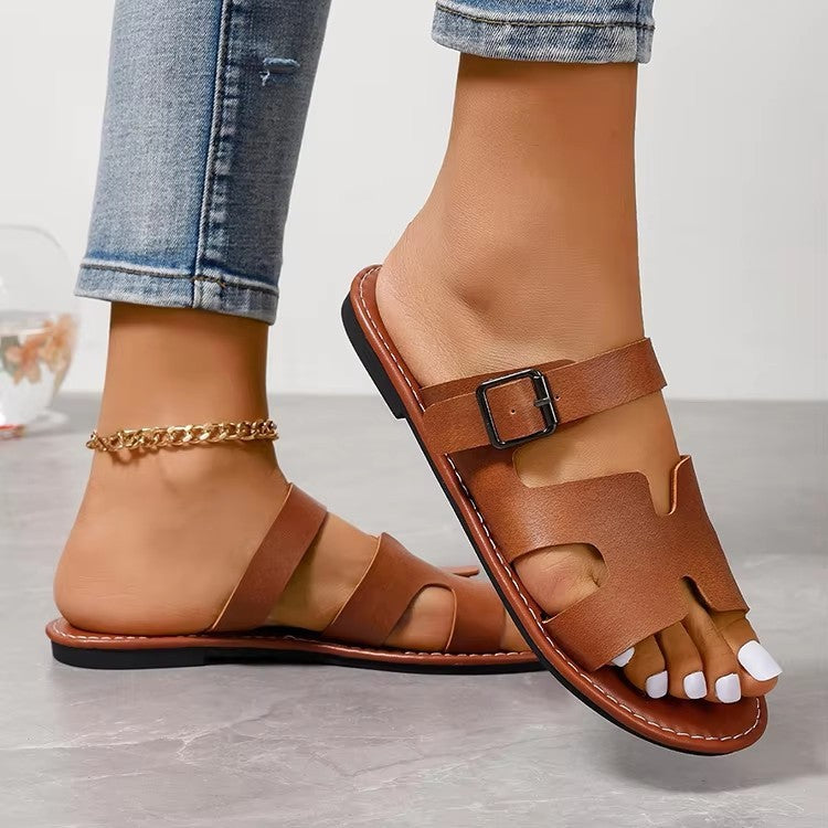 Comfort Fit Adjustable Buckle Sandals