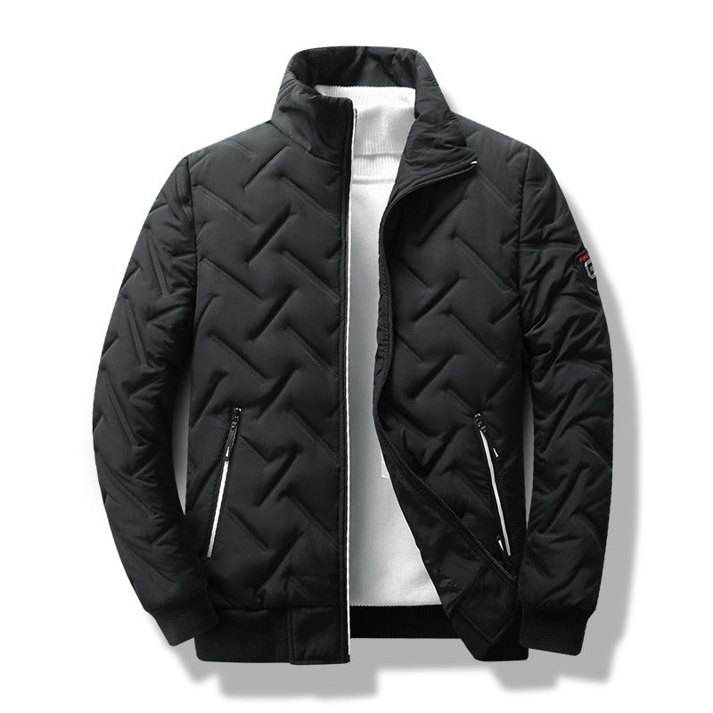 Slim Fit Quilted Chevron Jacket