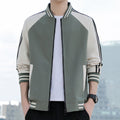 Men's Bomber Jacket – Relaxed Fit – Zipper – Ribbed Edges – Striped Sleeves