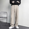 Men's Trousers – Straight Leg – Relaxed Fit – Pleated Front – Full Length