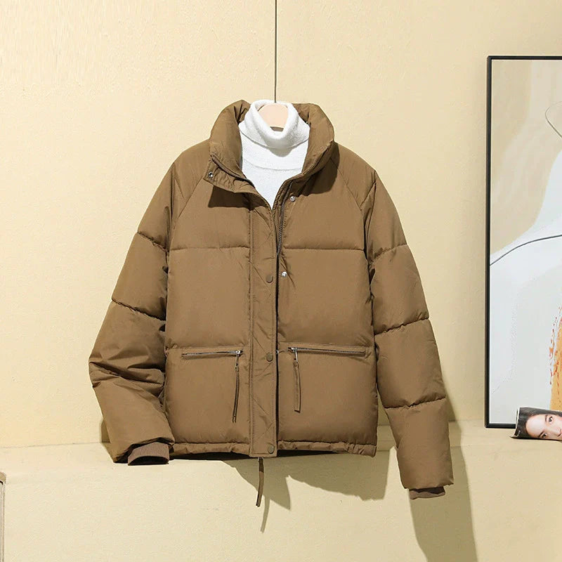 Quilted Insulated Cropped Puffer Coat