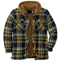 Men's Jacket with Hood – Thick Cotton – Quilted Lining – Casual Fit – Checkered Design