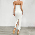 Dress for Women – Strapless – Tailored – Ankle-Length – Asymmetric Ruffle Details