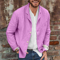 Men's Blazer – Cotton Linen Mix – Relaxed Fit – Lightweight and Breathable Long-Sleeved