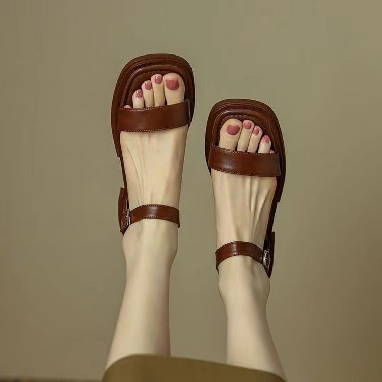 Comfort Fit Adjustable Strap Flat Sandals