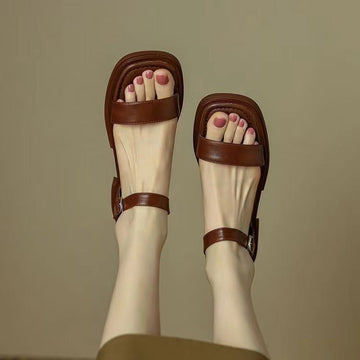 Comfort Fit Adjustable Strap Flat Sandals