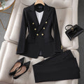 Women's Blazer – Tailored Fit – Double Breasted – Elegant Gold Buttons – Classic Cut