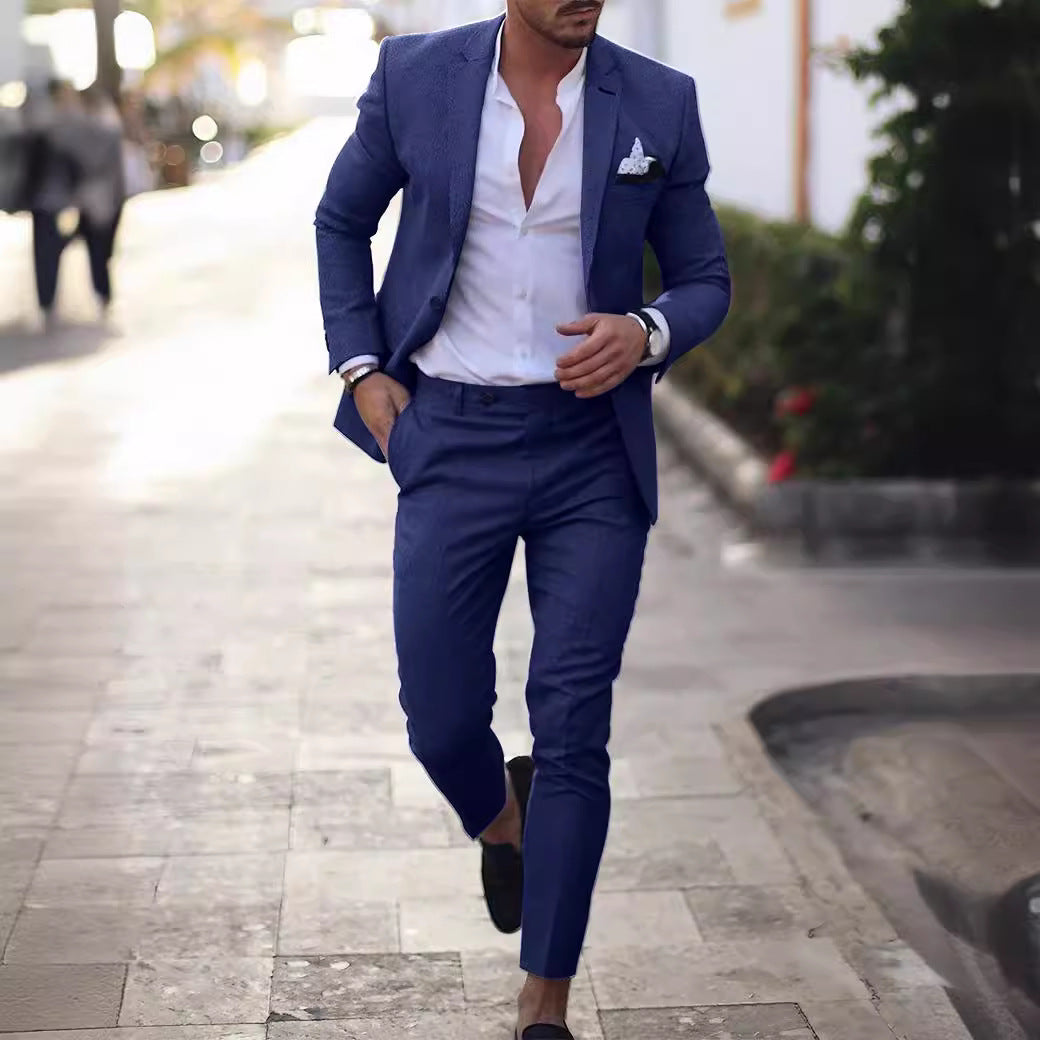 Notch Lapel Slim Fit 2-Piece Suit