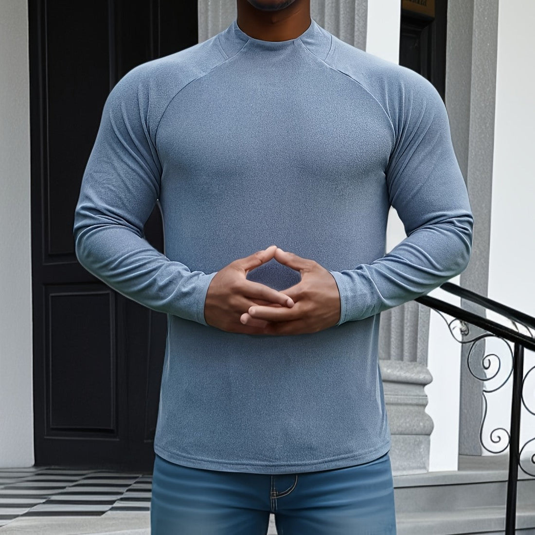 Soft Stretch Cotton Slim Fit Long-Sleeve T-Shirt