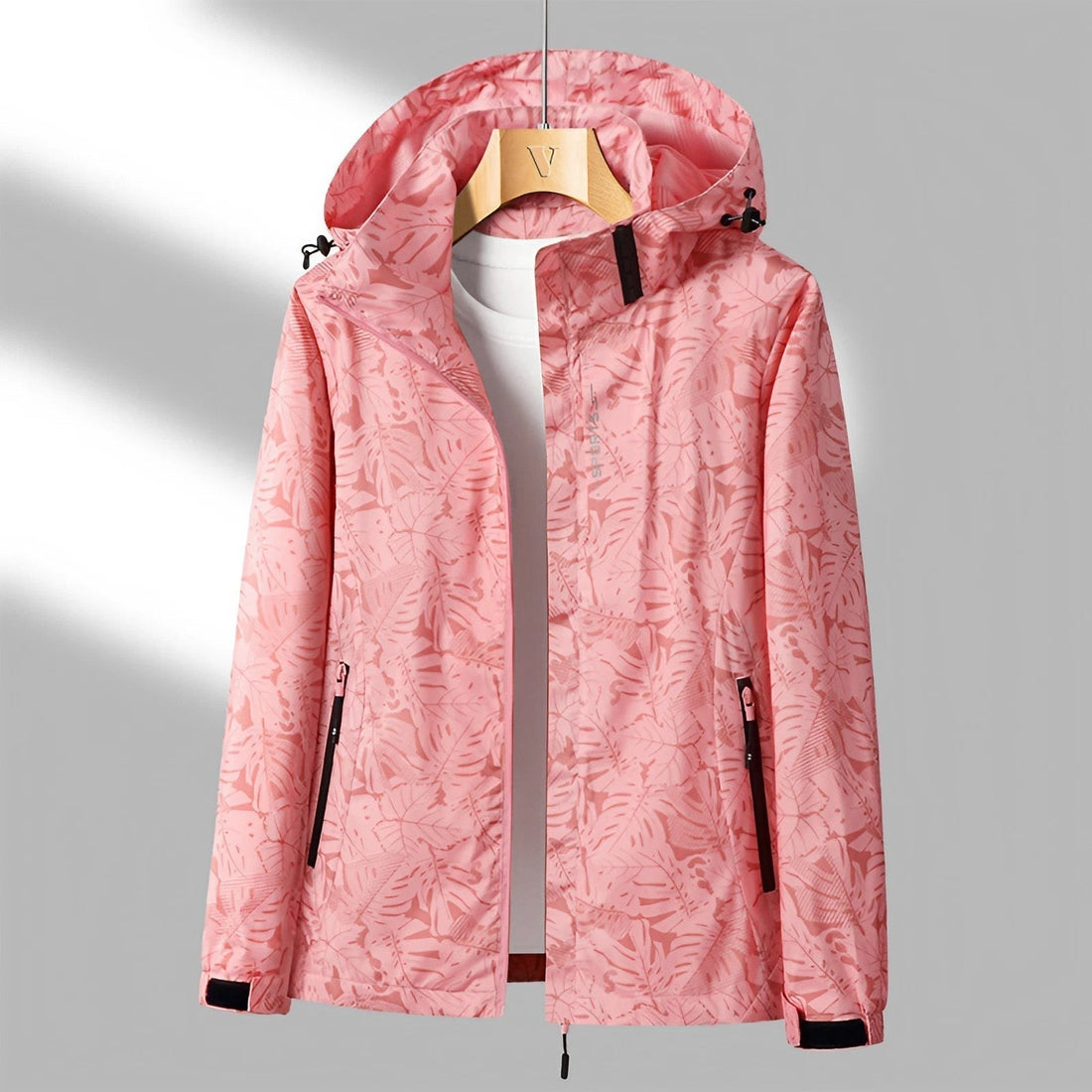 Waterproof Adjustable Hood Rain Jacket