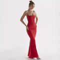 Women's Maxi Dress – Bodycon Fit – Sleeveless with Spaghetti Straps – Elegant Party Dress
