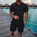 Men's Two-piece Set – Cotton Blend – Relaxed Fit – Jacquard Pattern