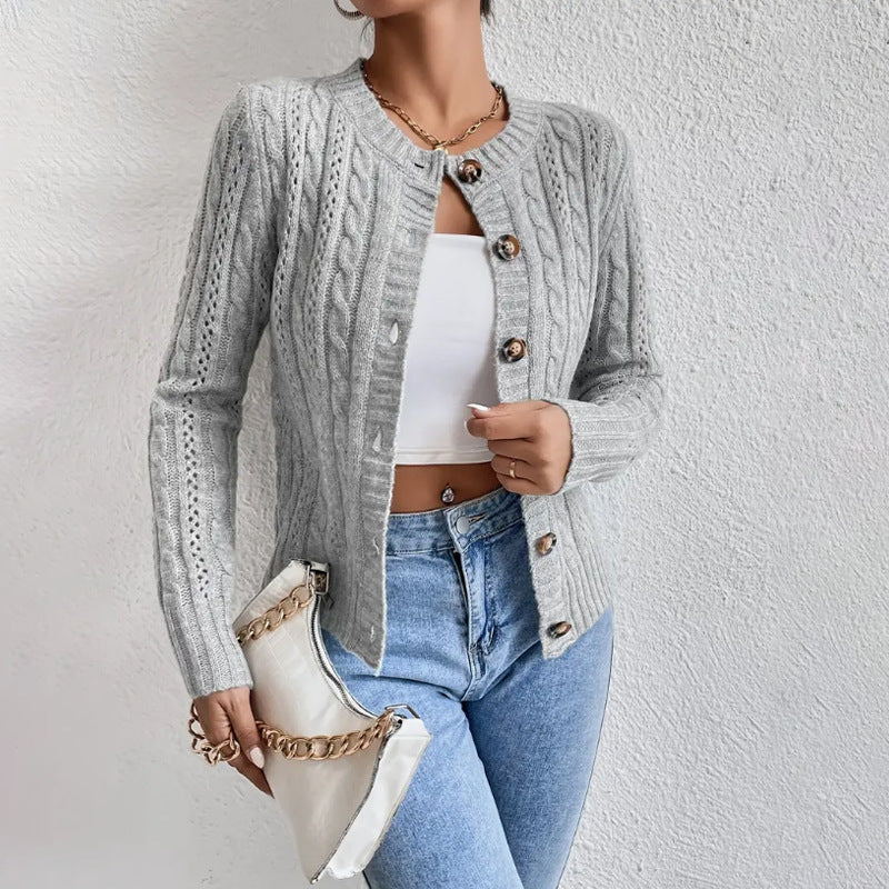 Cable Knit Relaxed Fit Cardigan