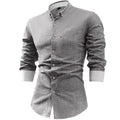 Men's Shirt – Slim Fit – Cotton/Linen – Long Sleeves – Versatile and Breathable
