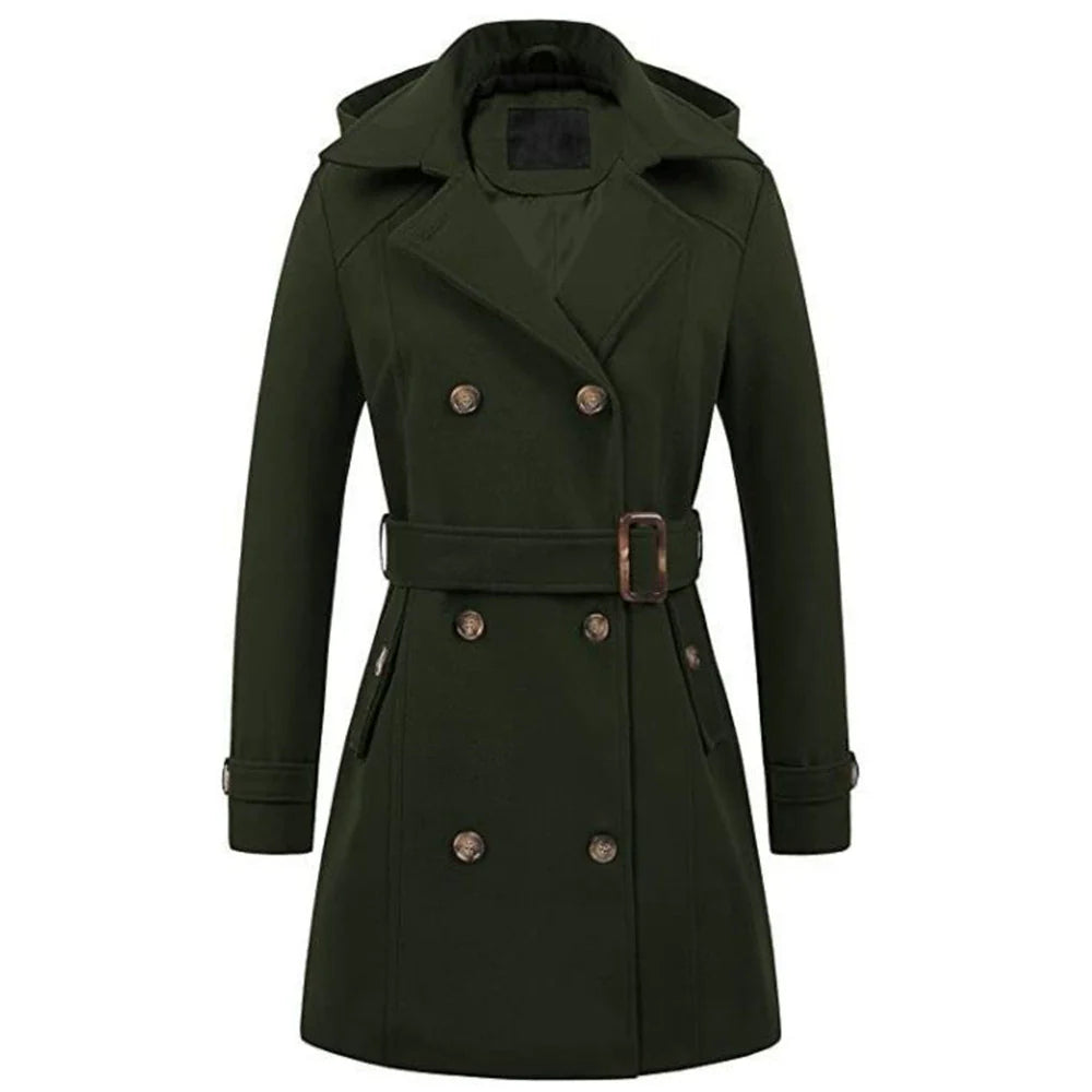 Tailored Fit Belted Double-Breasted Coat