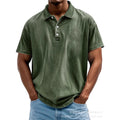 Men's polo shirt – 100% cotton – relaxed fit – retro washed – short-sleeved