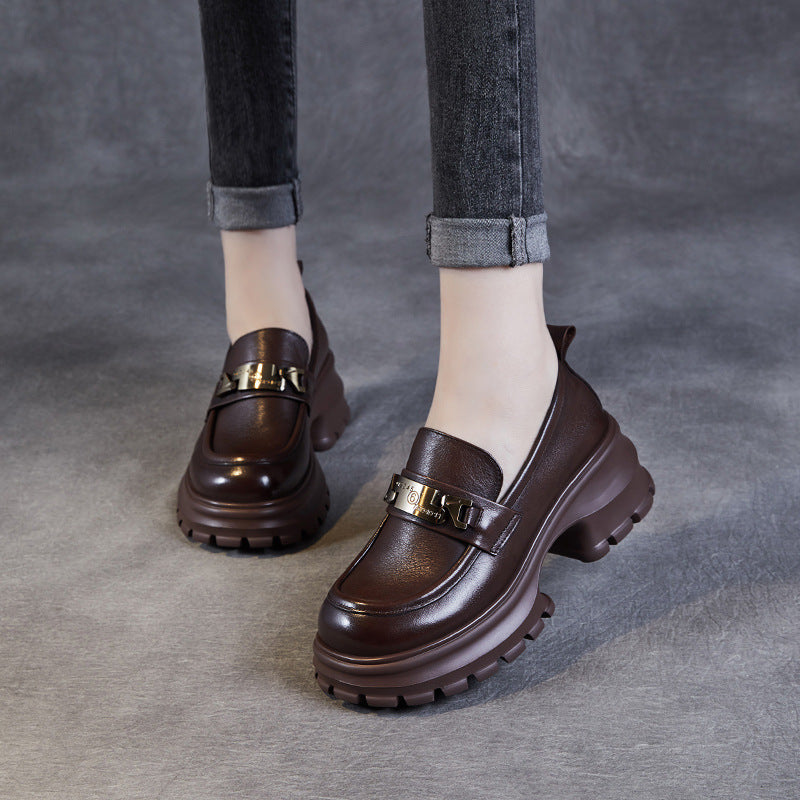Genuine Leather Soft Sole Slip-on Loafers