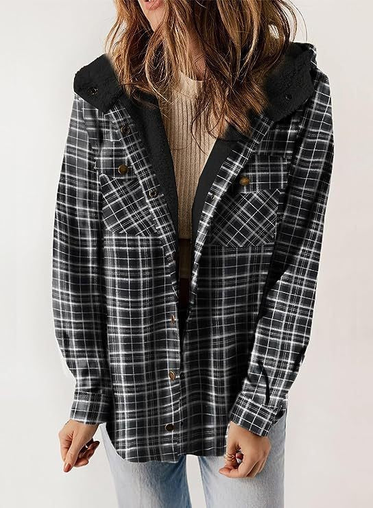 Plush Lined Plaid Wool Jacket