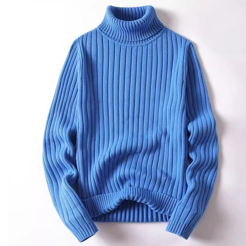 Cotton Blend Turtleneck Sweater