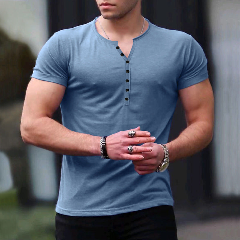 Soft Knit Slim Fit Henley T-Shirt