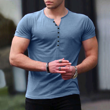 Soft Knit Slim Fit Henley T-Shirt