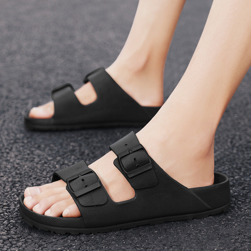 Open Toe Adjustable Buckle Thick Sole Sandals