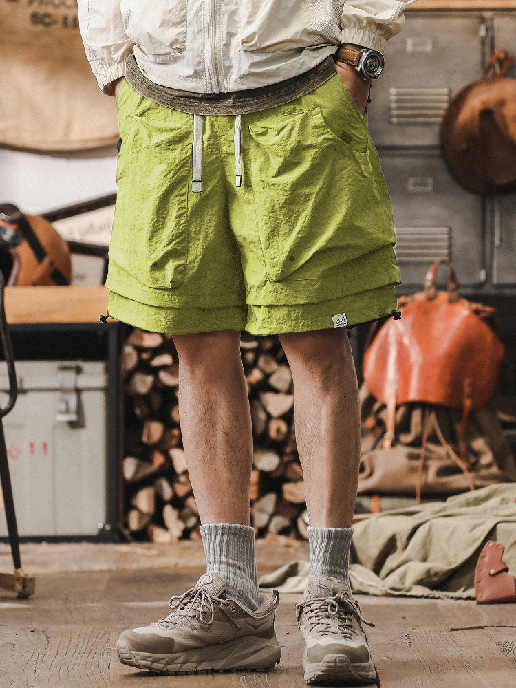 Men's cargo shorts – relaxed fit – quick-drying – mesh pocket – adjustable waist