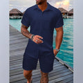 Men's Two-piece Set – Cotton Blend – Relaxed Fit – Jacquard Pattern