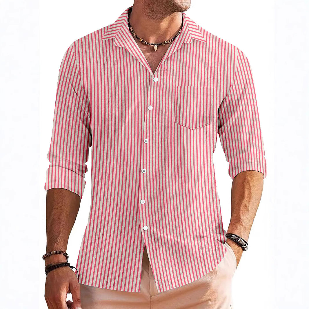 Breathable Striped Regular Fit Shirt