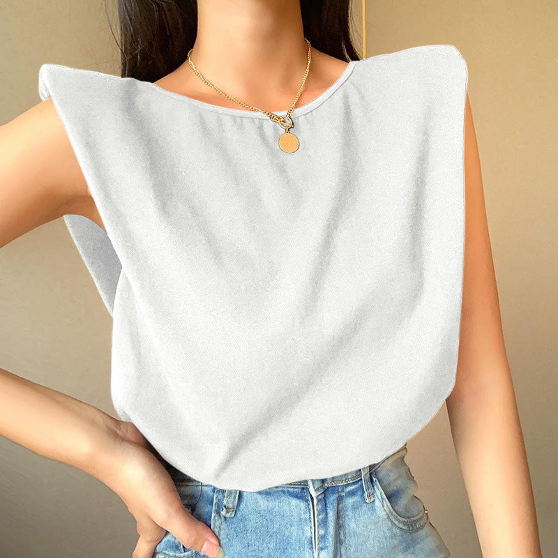 Lightweight Cotton Blend Relaxed Fit Short Sleeve Top
