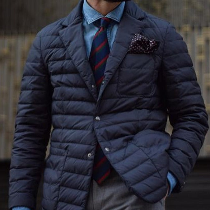 Slim Fit Quilted Design Blazer Jacket