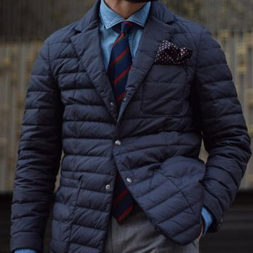Slim Fit Quilted Design Blazer Jacket