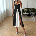 Dress for Women – Midi – Slim Fit – Sweetheart Neckline – Spaghetti Straps – Front Slit