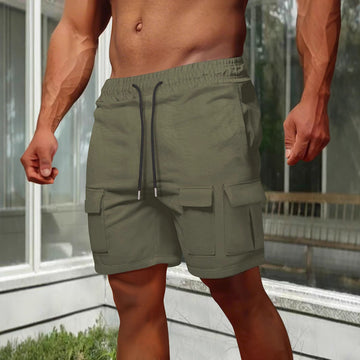 Breathable Cotton Blend Relaxed Fit Cargo Shorts